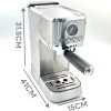 Cross-border foreign trade wholesale household small multi-functional Italian coffee machine, semi-automatic coffee machine, stainless steel 20bar details Picture